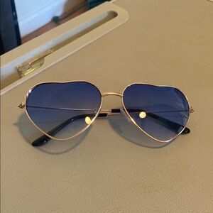 Heart-Shaped Blue Sunglasses